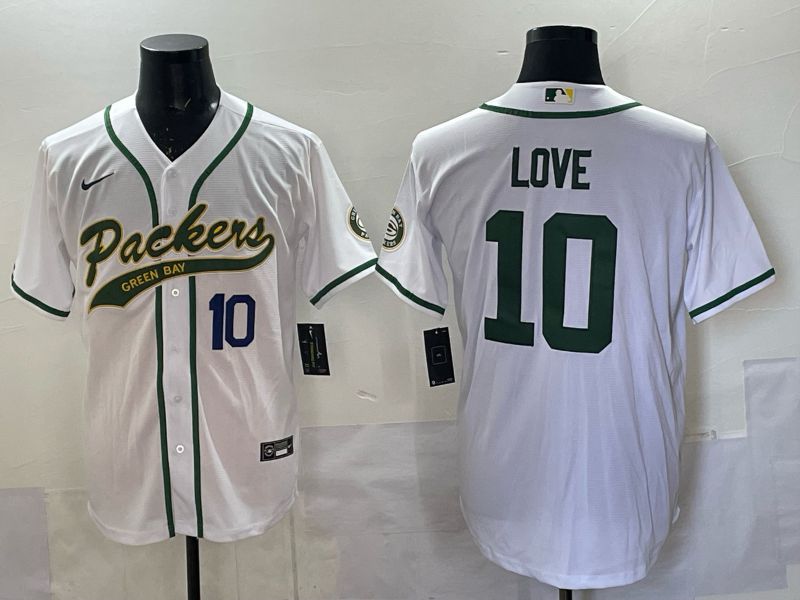 Men 2025 Green Bay Packers #10 Love white Joint Name Nike Limited NFL Jersey style 002
